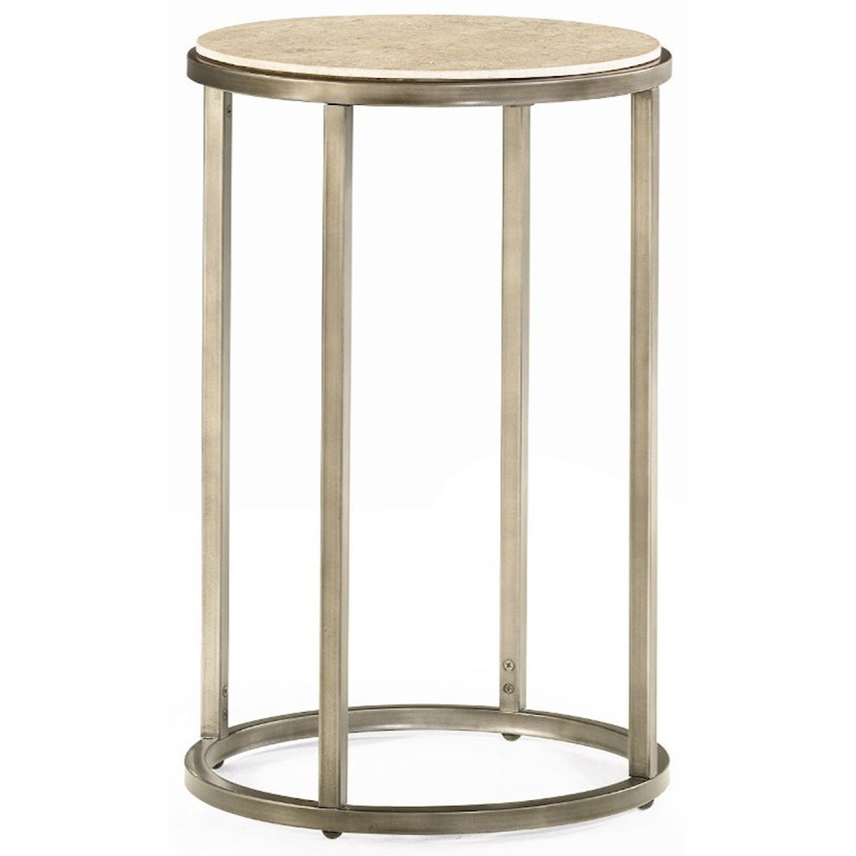 Hammary Modern Basics 190 918 Round End Table With Bronze Finish Wayside Furniture And Mattress